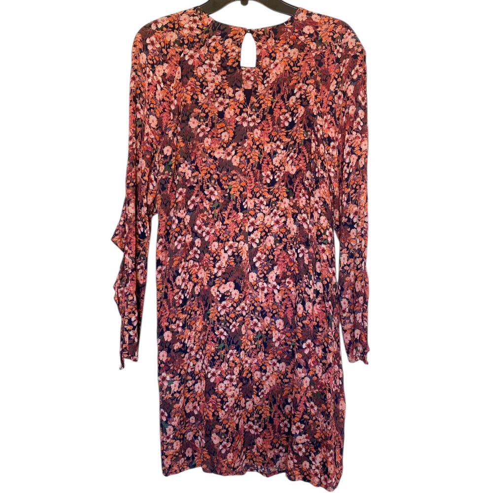 NWT H&M Floral Mini Dress Ruffle Long Sleeves Size 6 - Picture 7 of 7